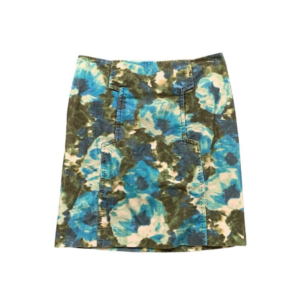 Postmark Skirt Women 2 Multi Calabria Corduroy Embroidered Stitch Back Zip Lined